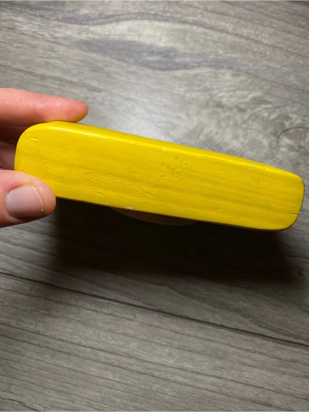 EUC Yellow Wooden Toy Camera - Kids Role Play Camera Waldorf Montessori